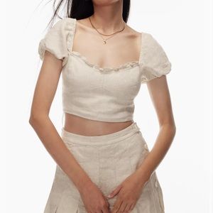 Wilfred Wander Linen Blouse in Natural Ecru